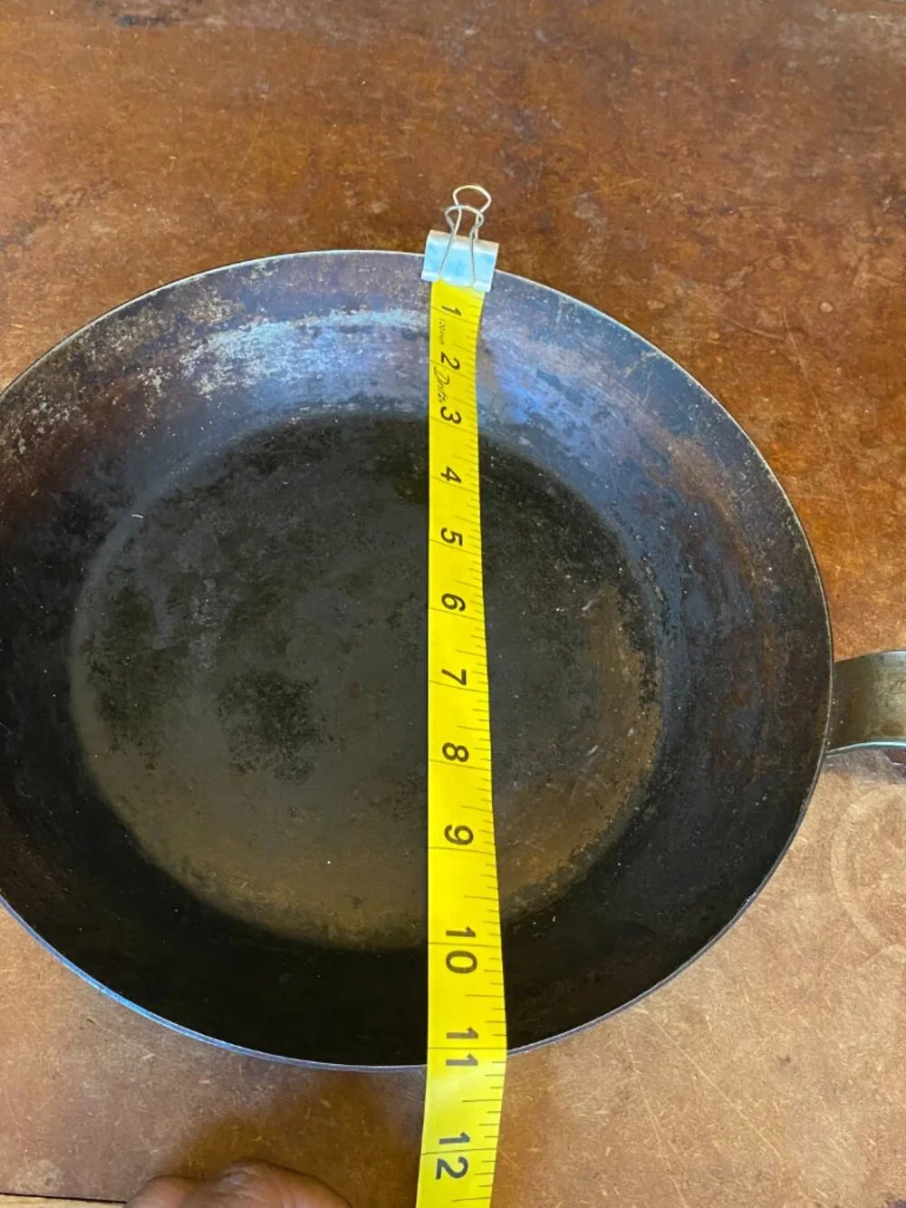 Two (2) Unbranded Carbon Steel French Chef's Skillets Saute Frying Pans